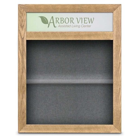 United Visual Products Outdoor Enclosed Combo Board, 42"x32", Satin Frame/Black & Ultramarine UVCB4232OD-BLACK-ULTMAR
